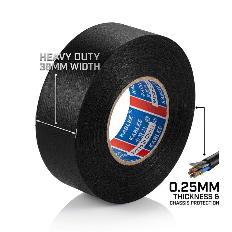 Automotive Adhesive Tape 0.25mm Heavy Duty Wire Harness Protection 38mm Wide Abrasion Resistant for Chassis Wiring